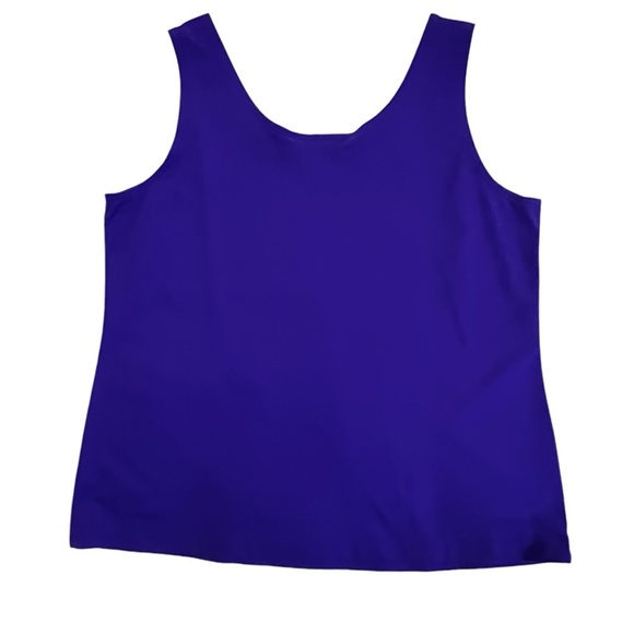 Chico’s Essential Scoop Neck Top in Purple Blue size 2 Medium women’s - Picture 3 of 8